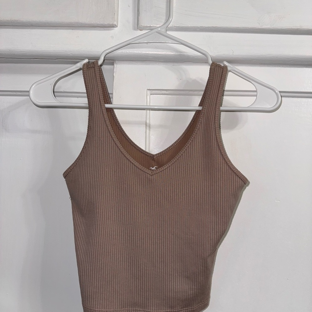 Hollister Ribbed Tan Tank Top
